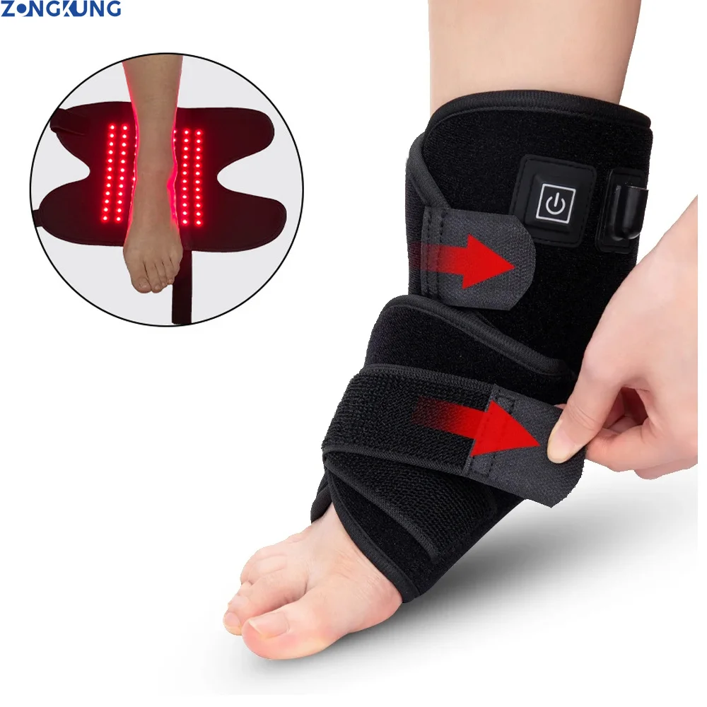 660nm 850nm Infrared Phototherapy Belt for Hand Foot  Wrist Pain Relief Wound Healing Brace LED Red Light Therapy Ankle Massager