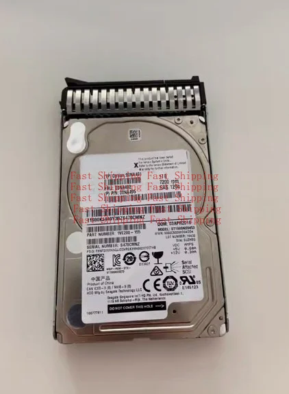 A=For IBM 00NA492 00NA491 1TB 7.2K 12G SAS 2.5'' G3HS w/Caddy HDD