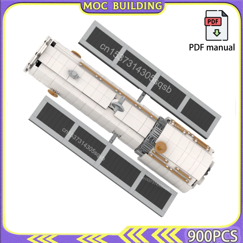 Modelo de Nave Espacial del Telescopio Espacial Hubble, Bloques de Construcción MOC, Modelo de Exhibición, Ladrillos de Ensamblaje DIY, Juguete de Construcción, Regalo