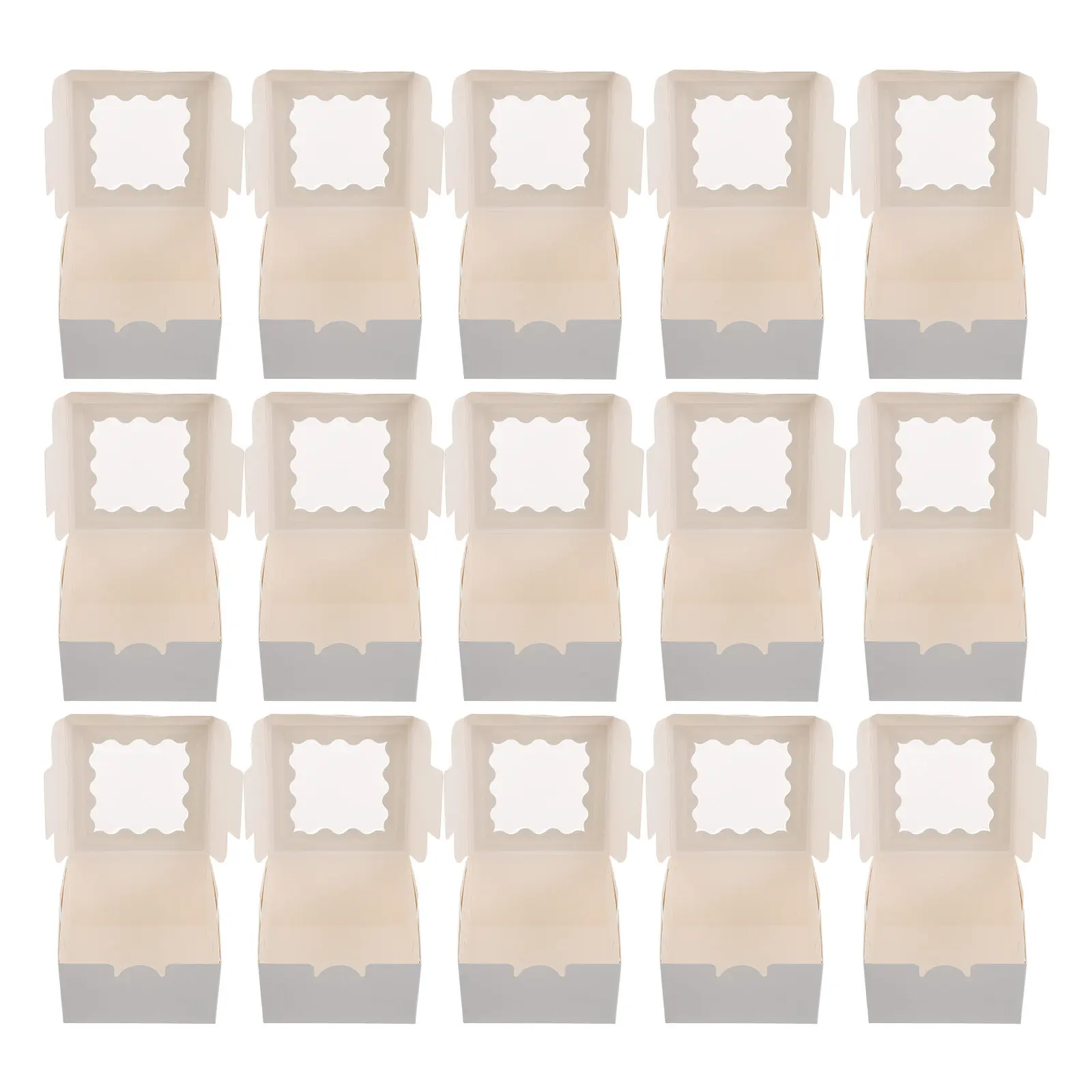 Disposable Bakery Boxes for Muffins Cupcakes Macarons Pastry Treats Takeaway Packaging Baking Storage Solution
