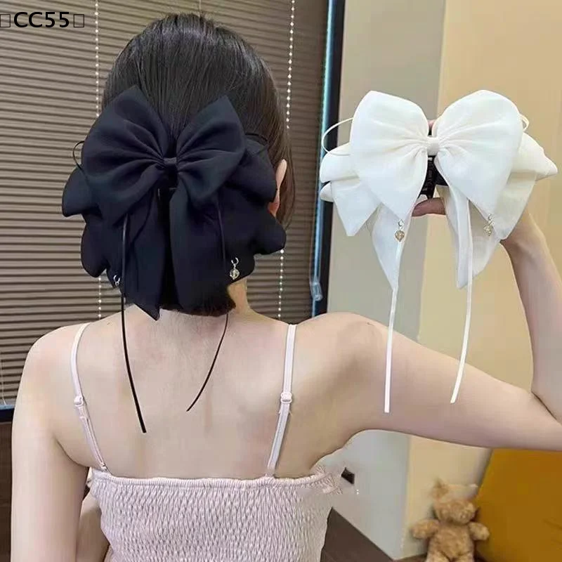

Fashion Temperament Bow Hairpin For Women Girls Bowknot Ribbon Ponytail Hair Claw Sweet Shark Clip Hair Accessories〔CC55〕