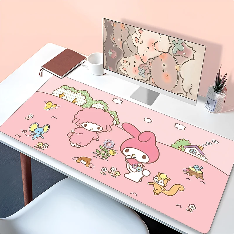 Large Kawaii Mouse Pad Gamer Keyboard M-my M-melody Mousepad Pc Computer Desk Mat Gaming Pad Mouse Mats For CS GO LOL 900x400