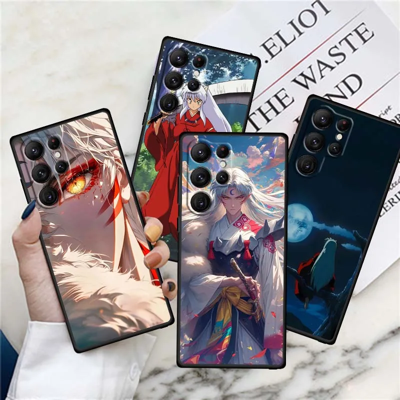 

Inuyasha Cool Art Popular For Samsung Galaxy S25 S24 S23 S22 S21 S20 S10 Ultra Plus FE 5G Black Soft TPU Cover Phone Case