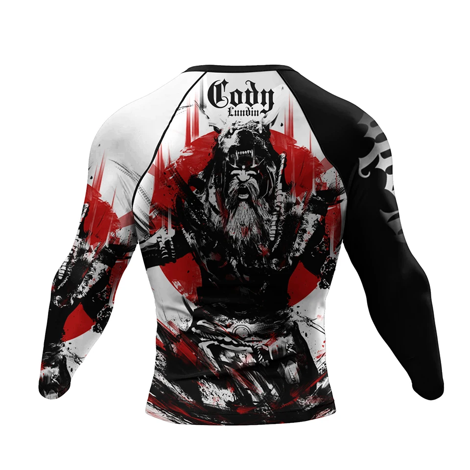 Nowe koszulki z Jiu Jitsu męską Rashguard garnitur ze spodniami BJJ Muay tajski boks sweter sportowy spodenki na siłownię Kickboxing koszulki na