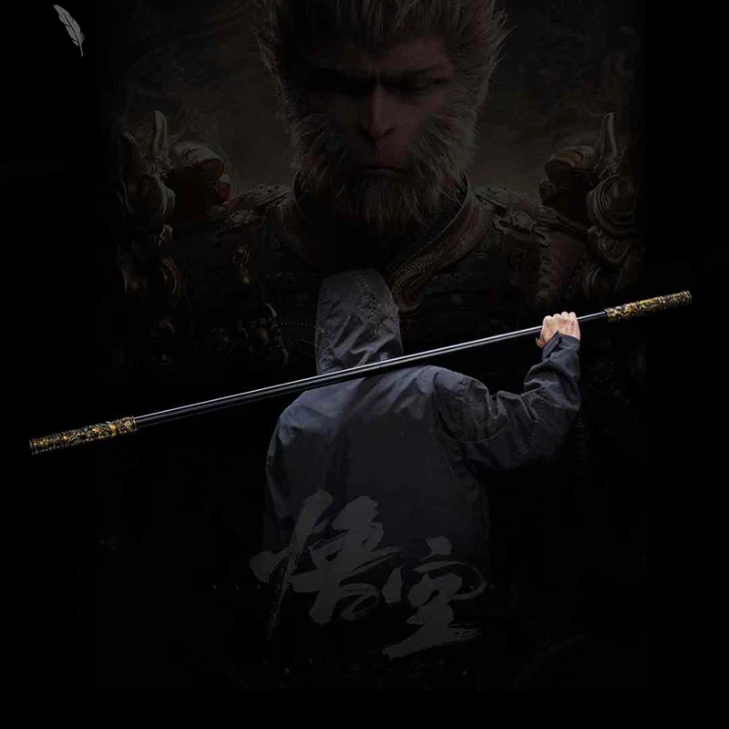 Chinese Traditional Jin Gu Bang For Game Black Myth  Wukong Stick Iron Material Wushu Practice Training Use