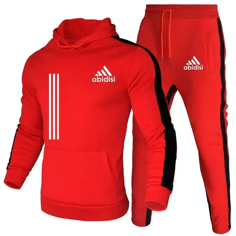 Conjuntos de trajes deportivos para correr para hombre, suéter, sudaderas con capucha, chaquetas, pantalones, ropa deportiva, conjuntos de 2 piezas,