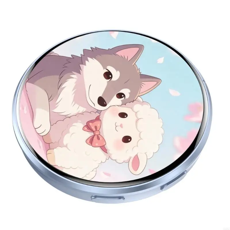 Electronic Digital Badges Animes Pin Button with GIF/Videos/Photos Display Bluetooth-Compatible Cosplay Gift for Animes Fan 55KF