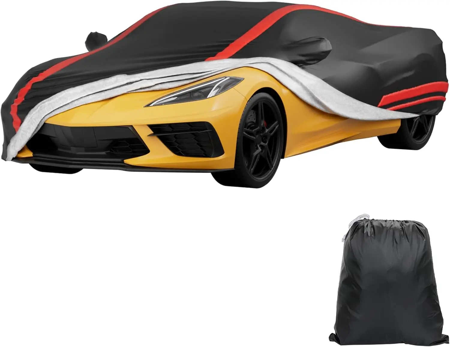 

Soft Cotton Car Cover for 2020-2026 Corvette C8, All Weather Sun Rain UV Protection
