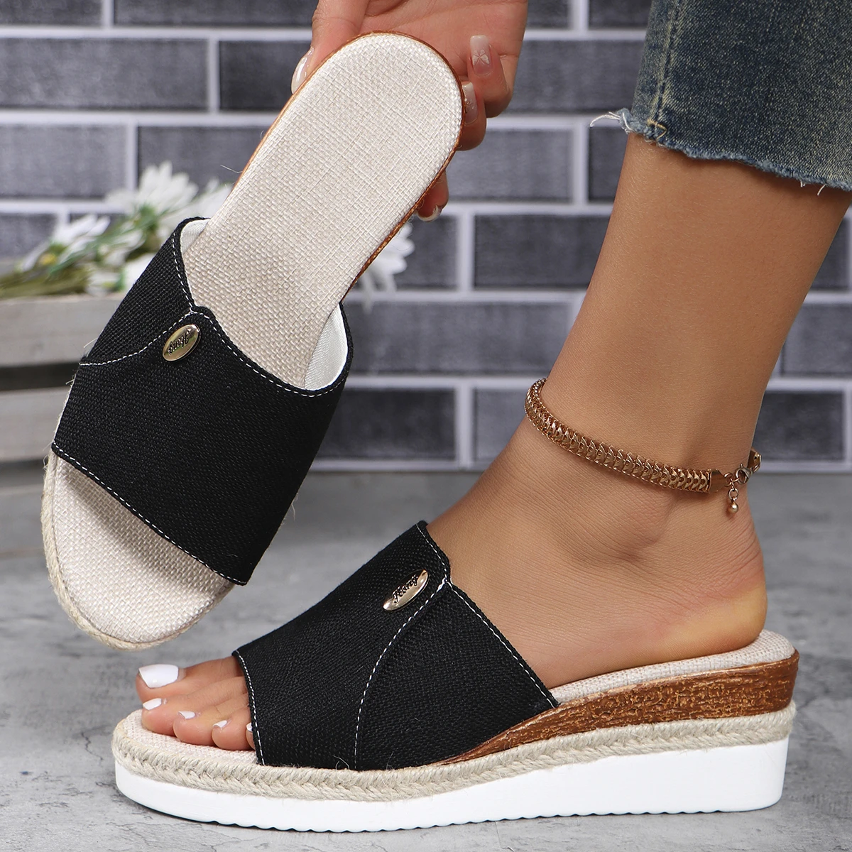 Sleehakken Slippers Vrouwen Zomer Platform Schoenen Vrouwen Hoge Hakken Strand Slippers Mode Outdoor Dames Dia Zapatos De Mujer