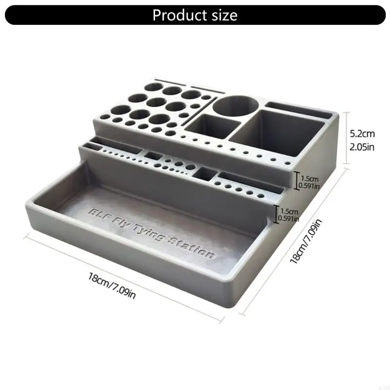 97qd Fly Binding Materialien Storage Desktop Speicher Rack kleine leichte Fliegenbindungswerkzeughalter Fliegenbindungswerkzeug
