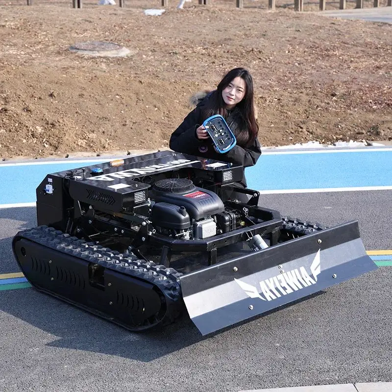 

Customized durable and robust industrial-grade all-terrain tracked zero-rotation lawn mowing robot for farms and gardens