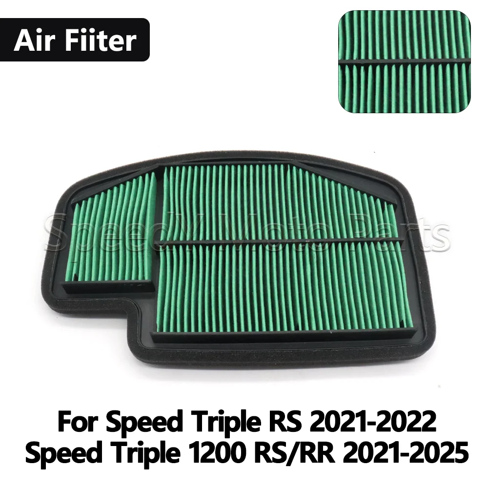 Motorcycle Engine Air Filter Cleaner Air Intake Filter Element For Speed Triple RS 1200 RS RR 1200RS 1200RR 2021 2022 2023-2025