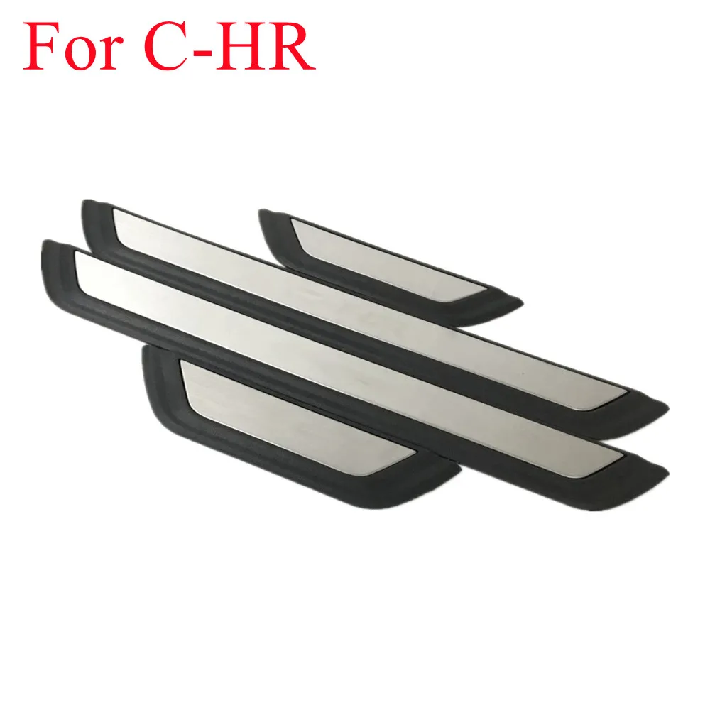 

For Toyota C-HR 2016 2017 2018 2019 2020 Door Sill Scuff Plate Welcome Pedal Stainless Steel Car Styling Accessories FOR CHR