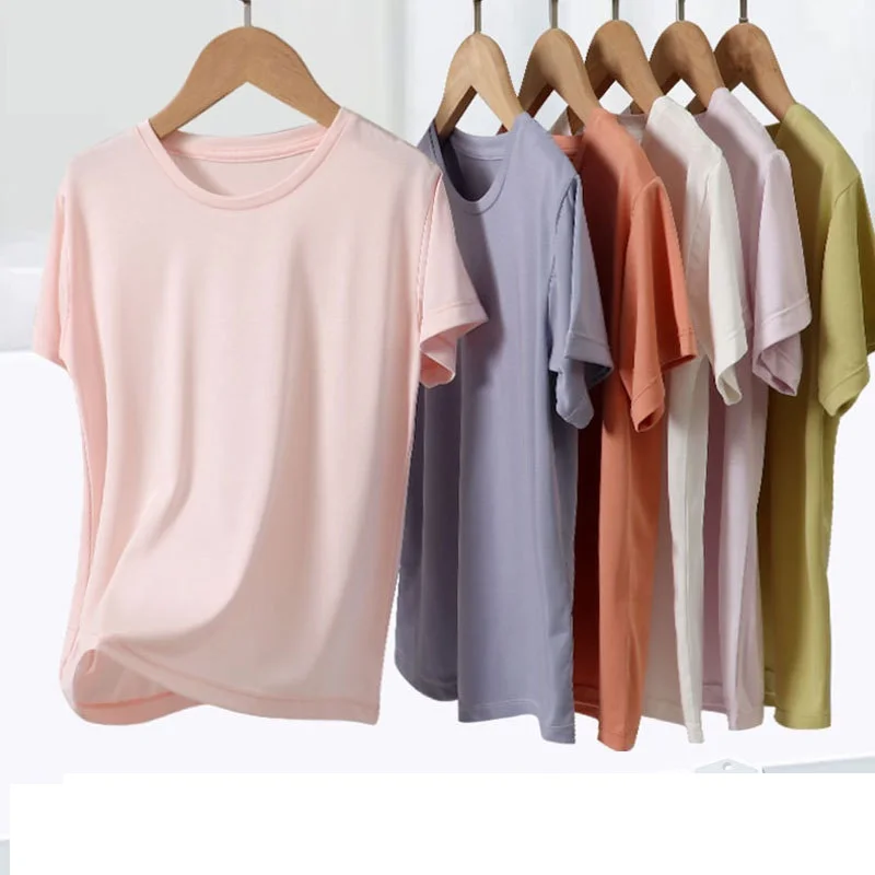 new delivery 110-180 summer Children top T shirt Solid kids students Girls boys Clothes 3-16year candy thin Breathable wholesale