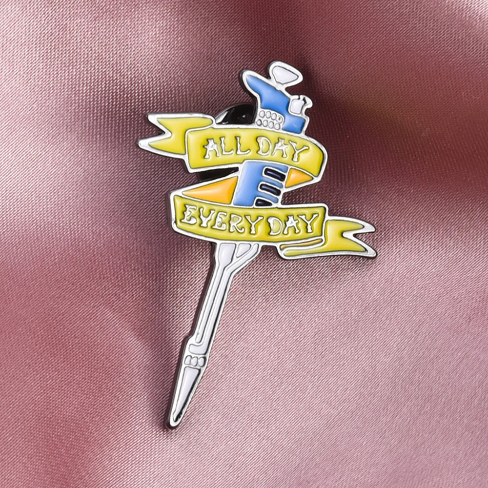 Medicine Enamel Button Brooch All Day Every Day Letter Scalpel Lapel Backpack Badge Medical Pins Jewelry Gift for Doctors Nurses image 4