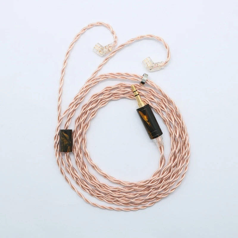 XINHS-Cable de actualización para auriculares MOONDROP CCA DUNU TRN, 4 núcleos 6N OCC Mix 6NOFC Harphone LINE, Hardware de resina MMCX de 0,78mm, 2 pines