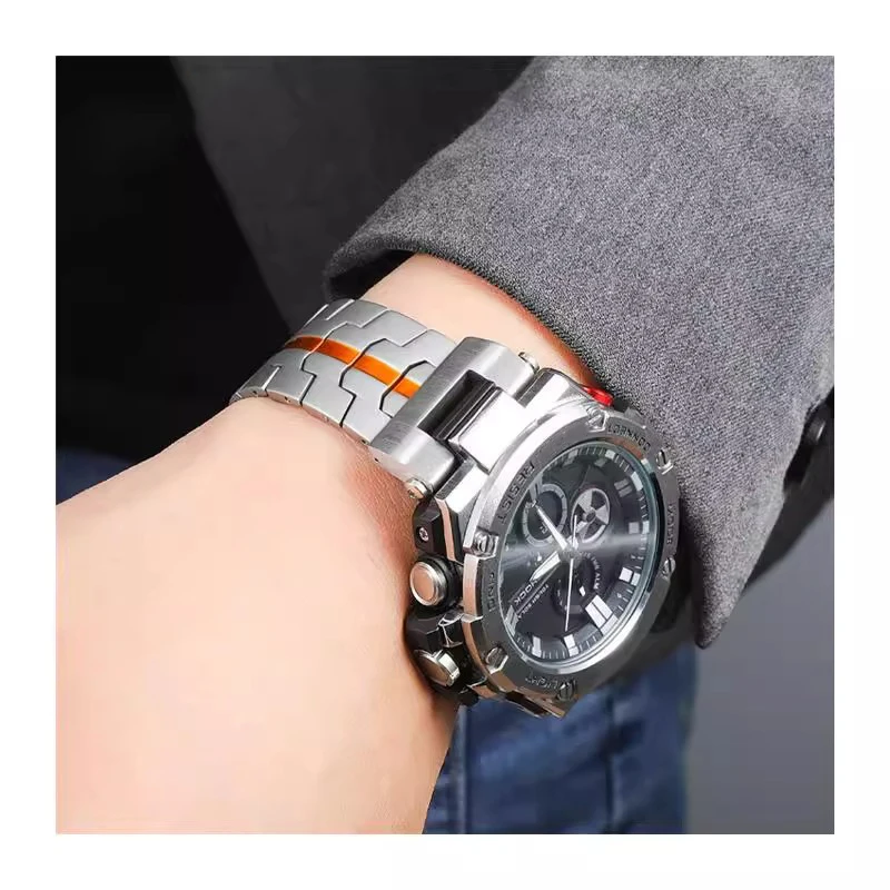 التيتانيوم حزام ساعة اليد ل كاسيو G-SHOCK GST-W300 W400G GST/S310/S210B GST-B100 S110 GST-W110 ضوء التيتانيوم سوار معدني الفرقة