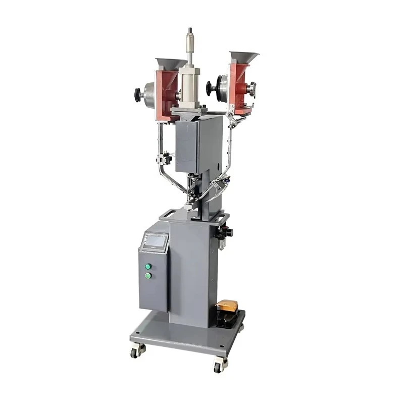New Automatic Double Cap Rivet Press Machine Pneumatic Riveting Machine for Dog Collar /  Webbing Key Fob