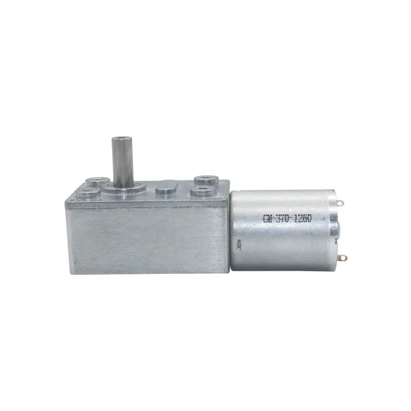 JGY370 DC 12V 24V High Torque Speed Reducer Metal Worm Gear Box Motors Reversible Low Speed Worm Gear Motor 1RPM to 375RPM