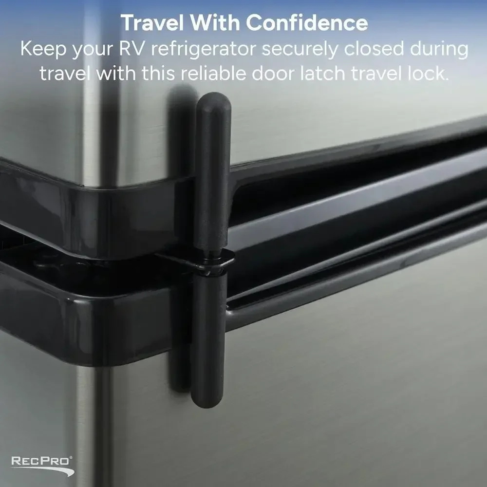 RecPro RV Refrigerator Door Latch | 1-3/16" Hole Spacing | Keeps Fridge Shut While Traveling | RV Replacement Parts - view 5