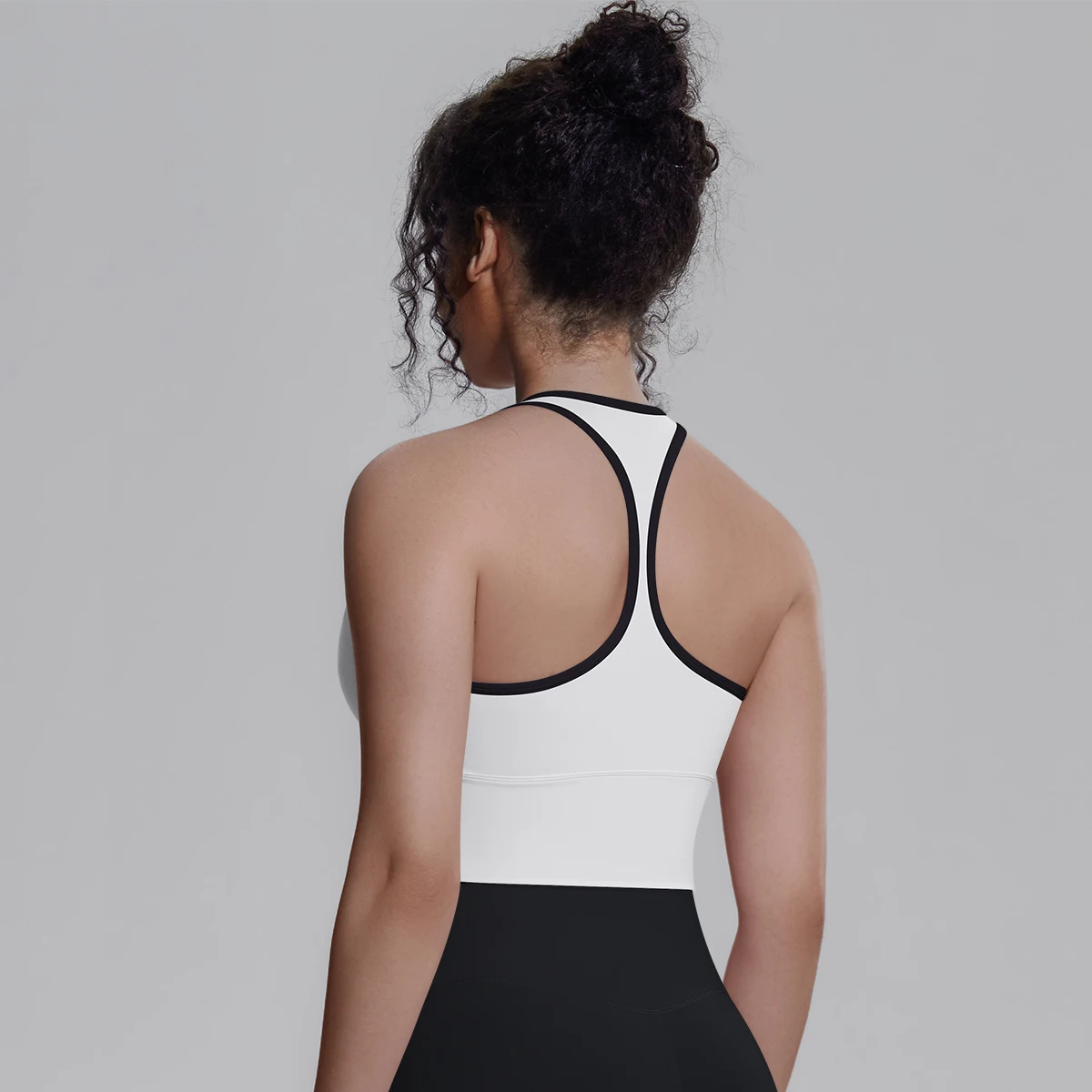 Rooftrellen Damen Fitness Yoga Sport-Top Sexy Rückenfreies I-förmiges Top Einfarbig Sommer Workout Gym-Kleidung Yoga-Top – Detail 8