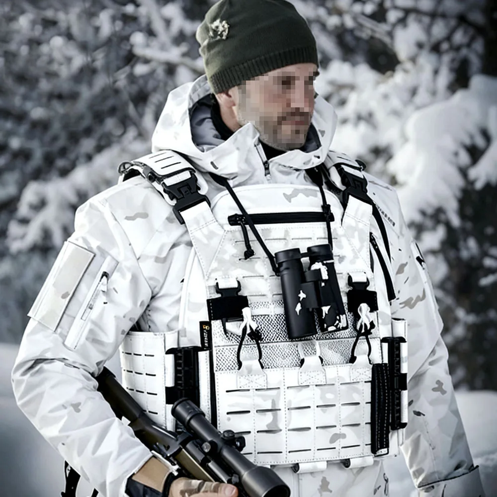 

Tactical Jackets Vest Set Men ,Winter Warm Waterproof Jacket Laser Cutting Modular Lightweight Vest, Paintball Outdoor Sports