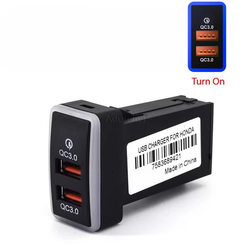 carregador-de-carro-duplo-qc30-usb-carga-rapida-adaptador-de-carregamento-de-tomada-de-energia-para-honda-fit-civic-odyssey-crv-2007-2013-acessorios
