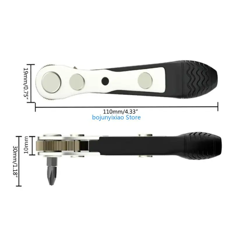 900B Mini 1/4 Inch Quick Socket Ratchet Wrench Rod Screwdriver Ratchet Handle Wrench