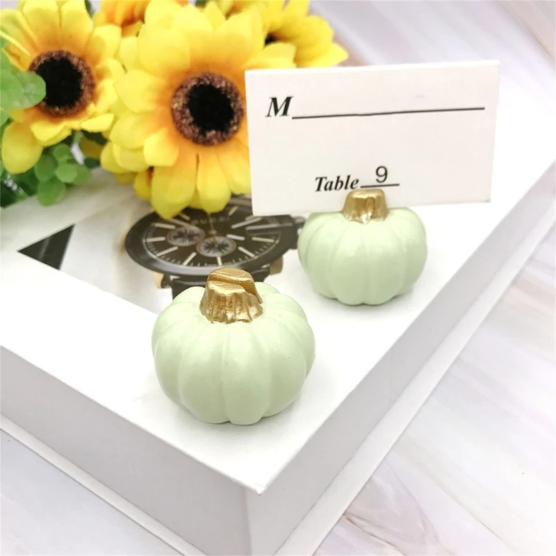 Set Of 10 Elegant Pumpkin Name Card Holders Decorative Pumpkin Table Card Holders For Special Parties Gatherings Dropship