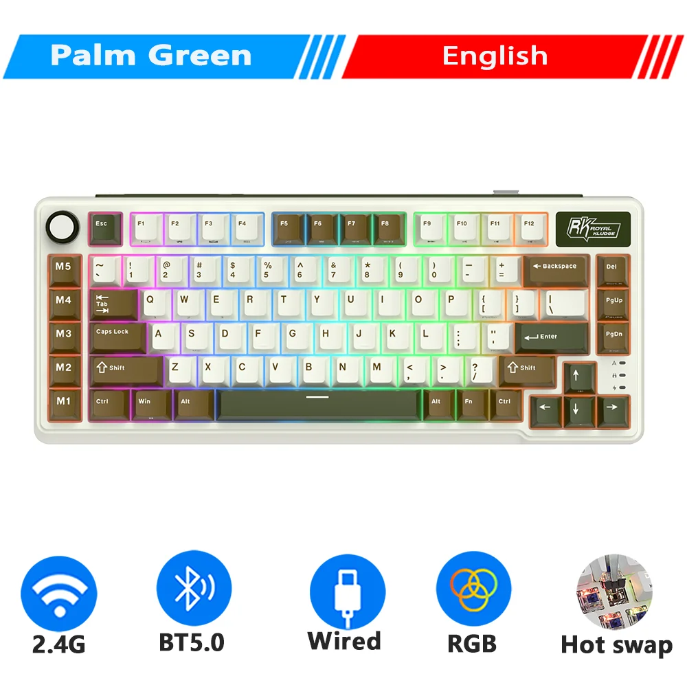 RK ROYAL KLUDGE L75 メカニカルキーボード 2.4G無線 ゲーム