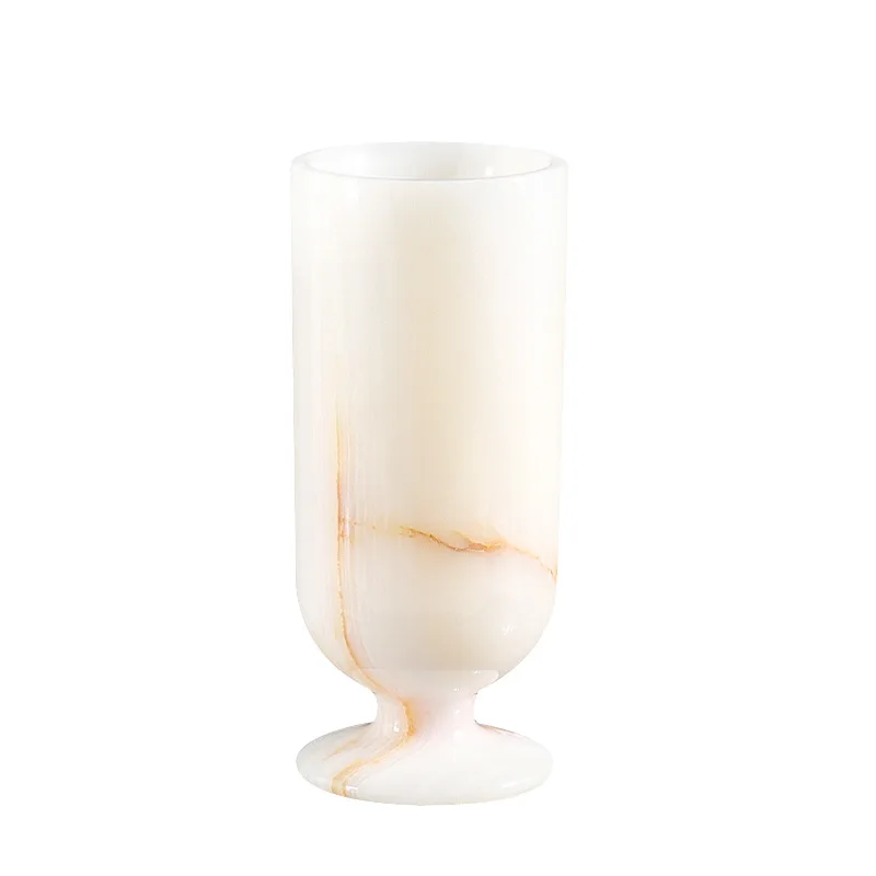 Marble French jade vase ornament, living room flower arrangement, dining table ornament, high-end home jewelry