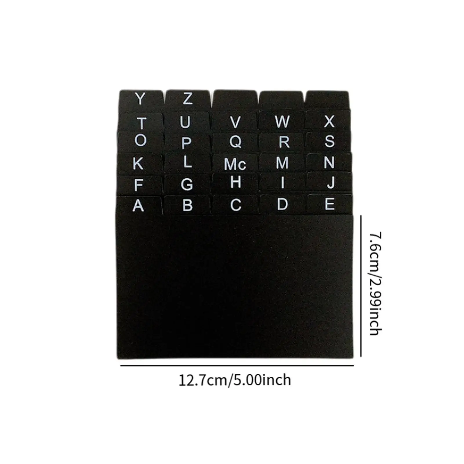 30 قطعة بطاقات الفهرس 3 × 5 بوصة فواصل A-z فواصل الملفات الأبجدية أداة الدراسة فواصل الأبجدية علامات التبويب باللون الأسود للمدرسة