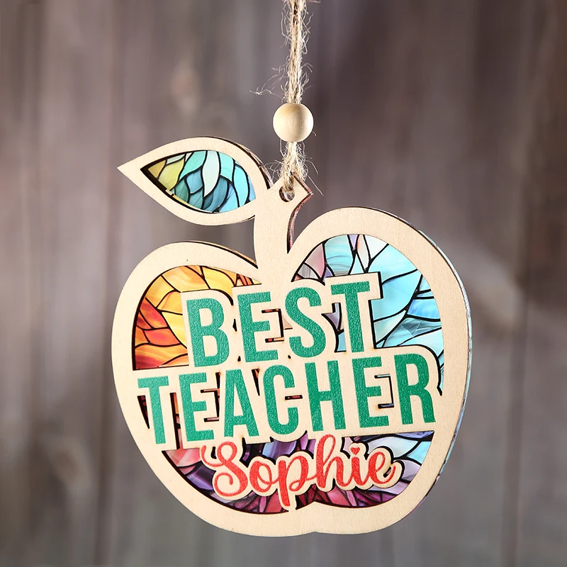 Best Teacher Ever,Personalized Teacher Ornament Gift,Gift For Teacher,Teacher Back To School,Retirement Teacher Gift