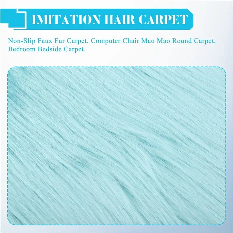 Exquisite-Non-Slip Faux Fur Carpet, Computer Chair Mao Mao Round Carpet, Bedroom Bedside Carpet