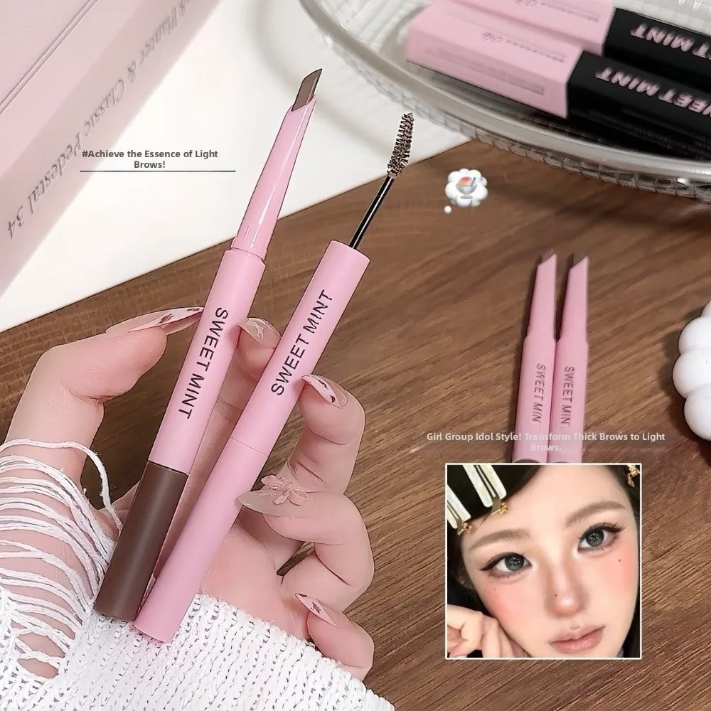 New Double Head Eyebrow Pencil Waterproof Multi-use Makeup Pencil Smooth Texture Matte Finish Eyebrow Gel Daily Use