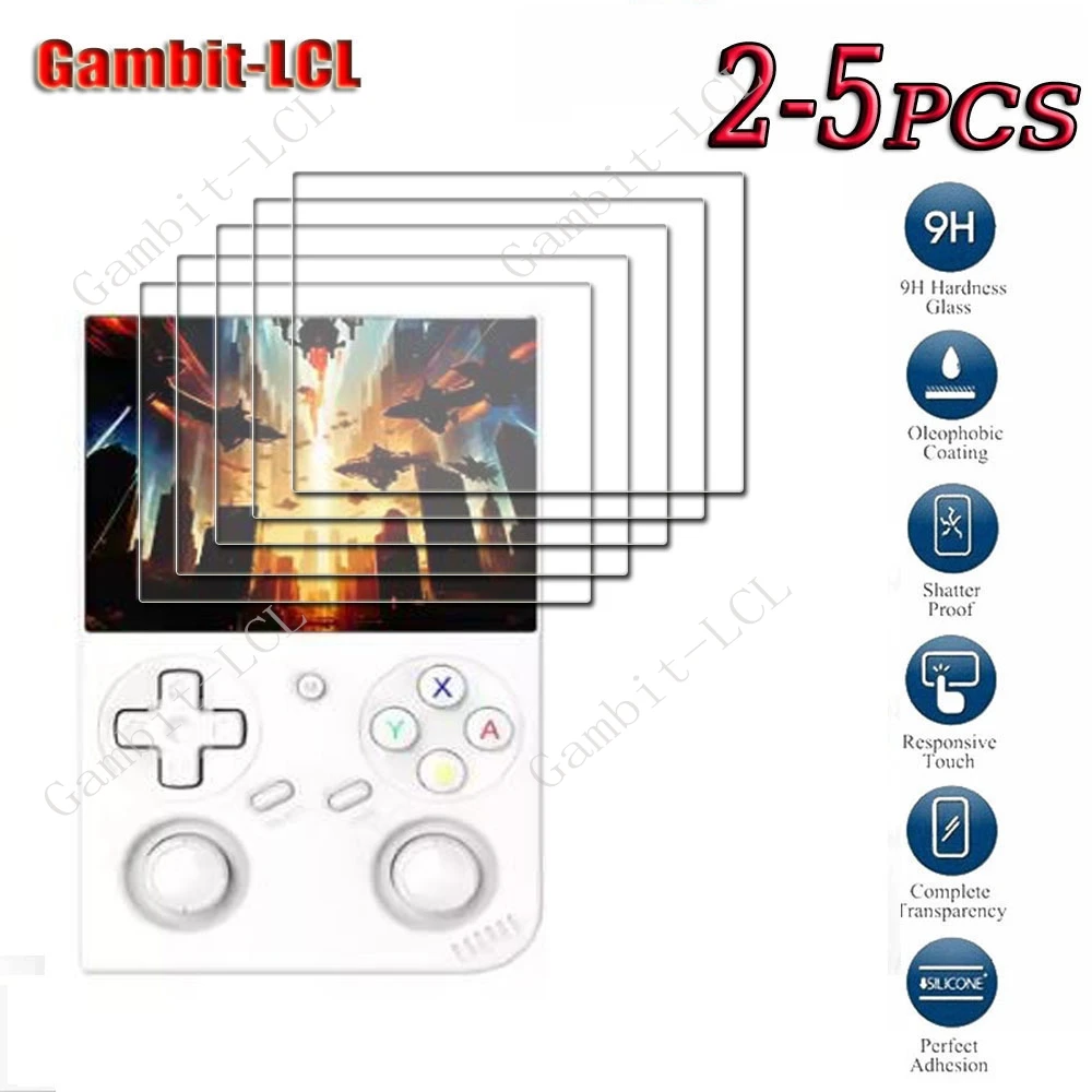 2-5PCS 9H HD Tempered Glass For Anbernic RG 35XXPRO  Handheld Game Console ON RG35XX PRO 3.5inch Screen Protector Cover Film