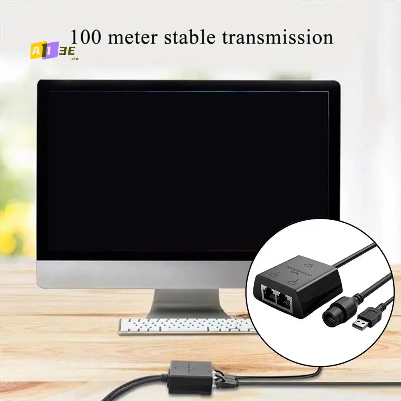 

Разветвитель A13E-RJ45, адаптер Ethernet от 1 до 2, совместимый удлинитель сетевого кабеля Cat5 Cat5e для маршрутизатора, ноутбука, простой в использовании (мужской)