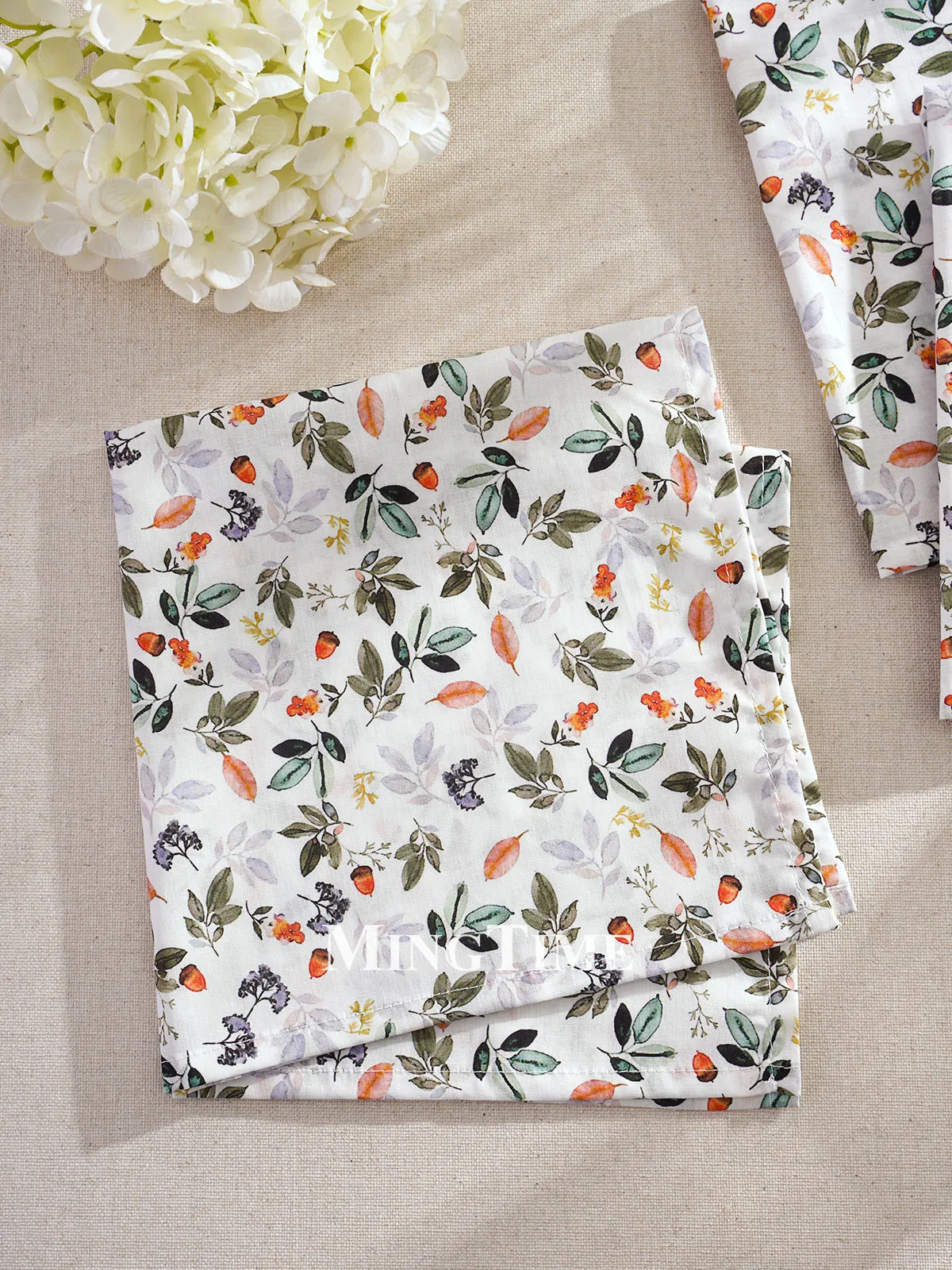 Printed Pure Cotton Square Napkins 42×42cm 16.5in Soft Reusable Decor Cloth Napkins Table Linens for Wedding Hotel Home Kitchen