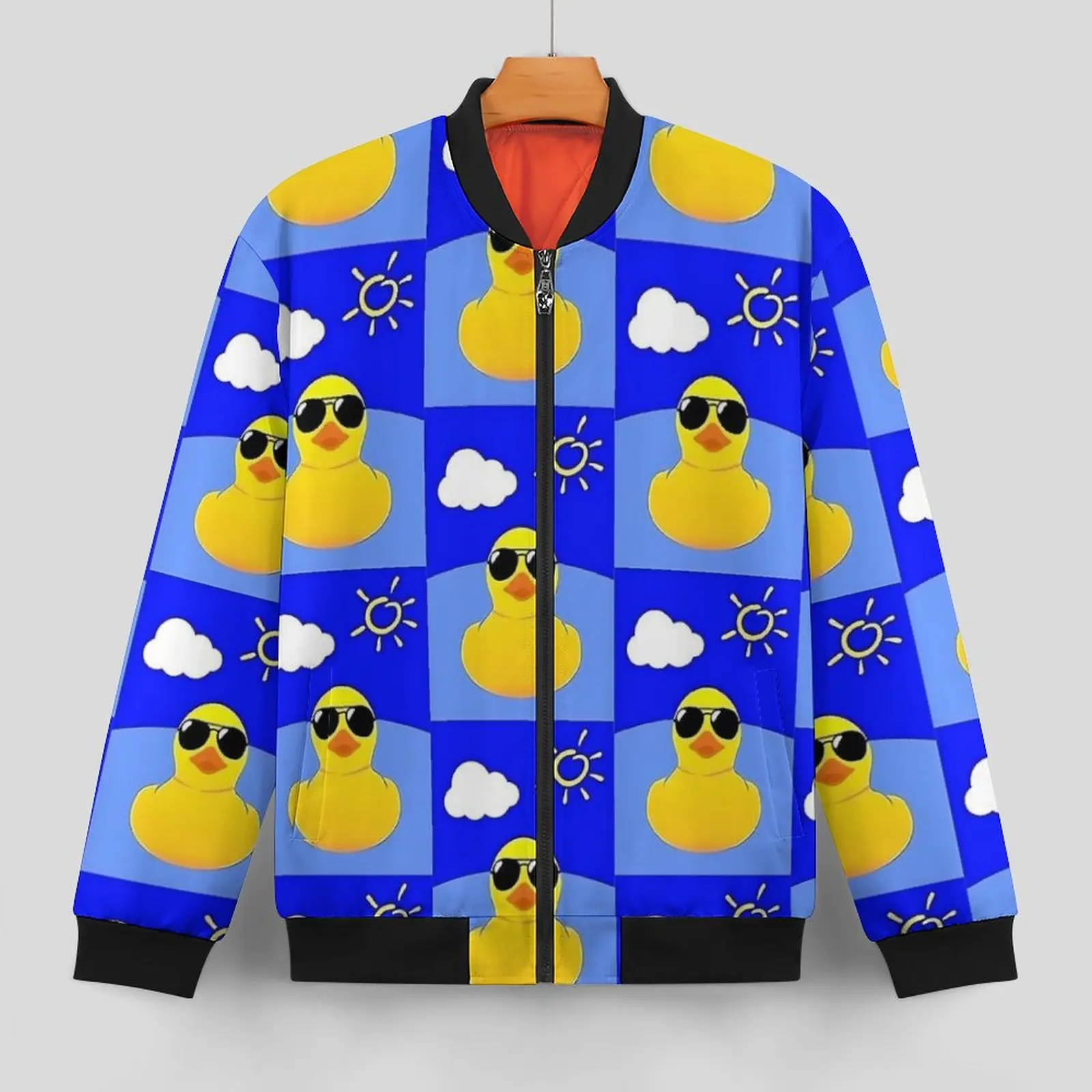 Rubber DucksX Casual Jackets Funny Animal Zipper Windbreak Man Custom Coats Autumn Cool Loose Jacket Plus Size 5XL