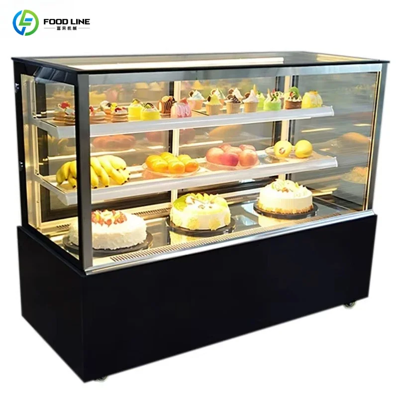 Multilayer LED Refrigerated Commercial Display Cabinet for Dessert & Baked Goods Cake Display Case with Digital Control