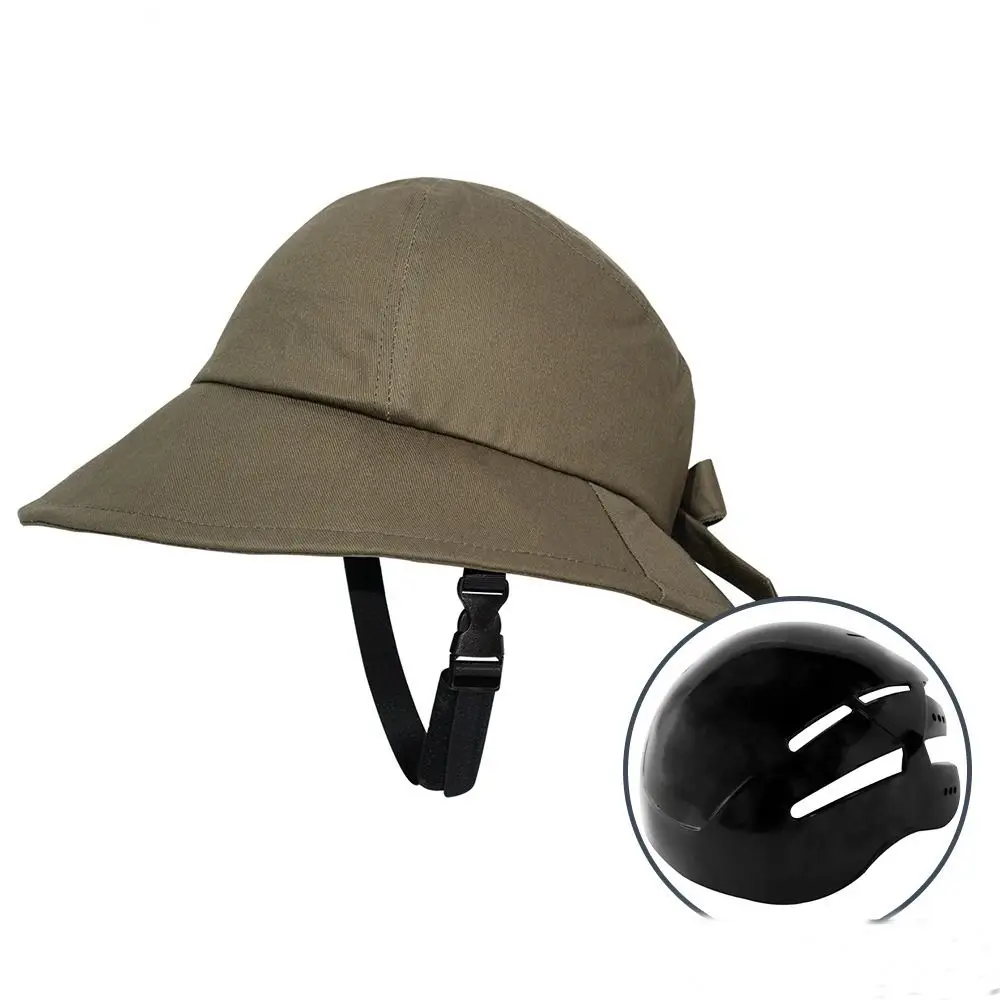 جديد واسعة حافة دراجة خوذة المضادة للتصادم بلون قبعة على شكل خوذة تنفس خوذة كاب #5