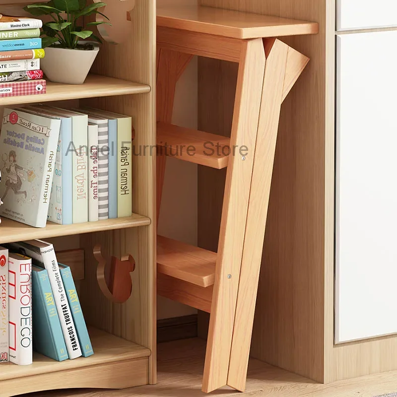 Free Shipping Wooden Step Stools Bathroom Window Telescoping Kitchen Platform Ladders Lightweight Bamboo Merdiven Home Furniture