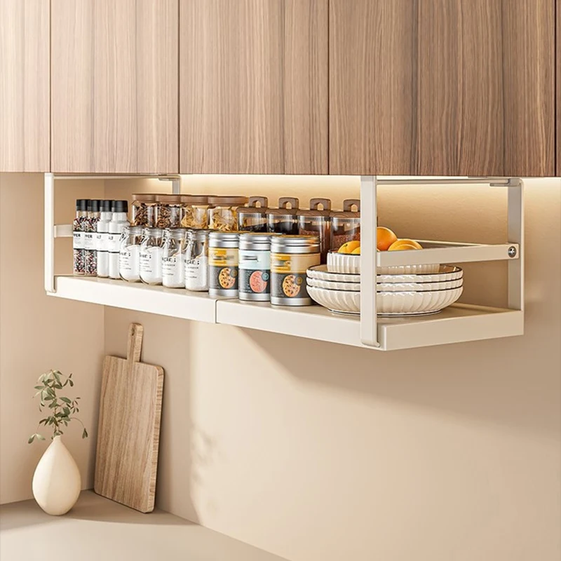 Expandable Under-Shelf Storage Basket Hanging Basket Suitable For Cabinets Under The Shelf. Increase Storage Space