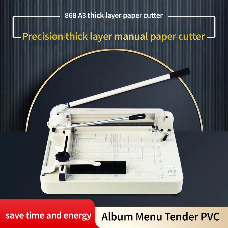 For (664XY) Manual paper cutter 868A3 paper cutter can cut 4CM thick paper, suitable for cutting books