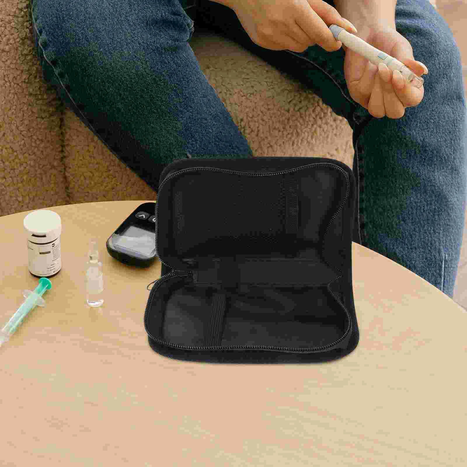 Cooler Blood Glucose Meter Storage Bag Carrier Suitcase Box 1500X900X350CM Black Travel