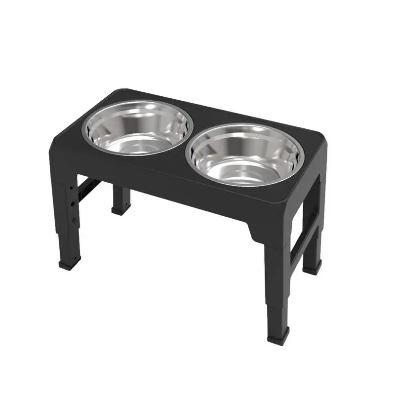 

Elevated Dog Bowls Stainless Steel Cat Dog Food Bowls with Non Slip Stand Heavy Weighted Double Pet Dish for Easy Food