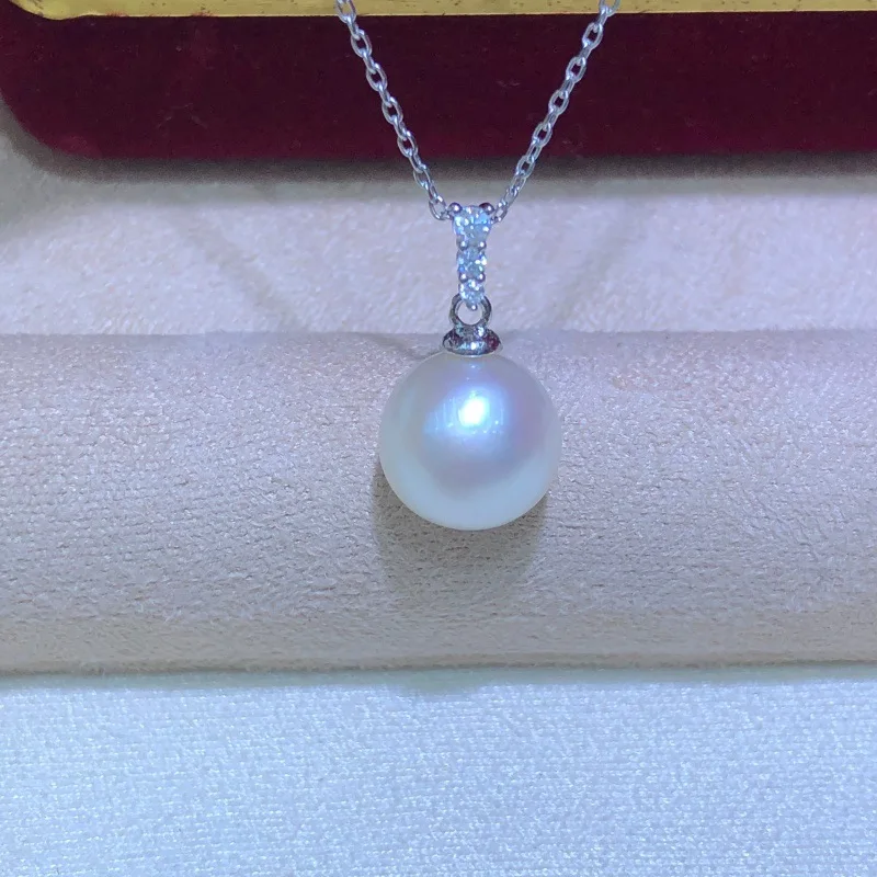 

Wholesale S925 Sterling Silver Pendant Mount Base Mountings Findings Parts Fittings Accessories for 7-10mm Pearls 10pcs/lot