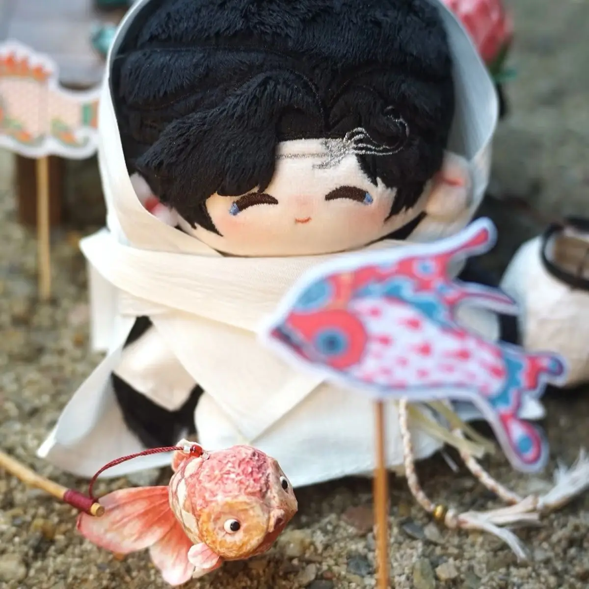 10 سنتيمتر السيف والحبيب أفخم تشنغ يي تأثيري لطيف محشوة الجسم بلوشي المفاتيح قلادة اكسسوارات الدعامة المشجعين هدية