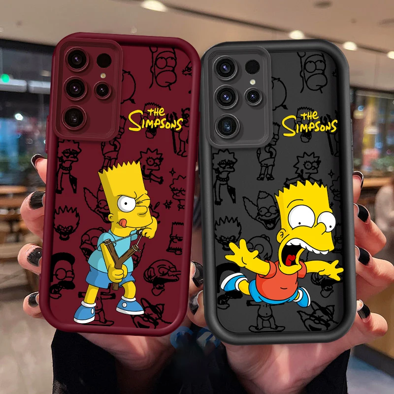 The Simpsons Art Cool For Samsung Note 20 S24 S23 S22 S21 S20 Ultra Plus FE A25 A23 A22 A15 A31 5G Eye Ladder Cover Phone Case