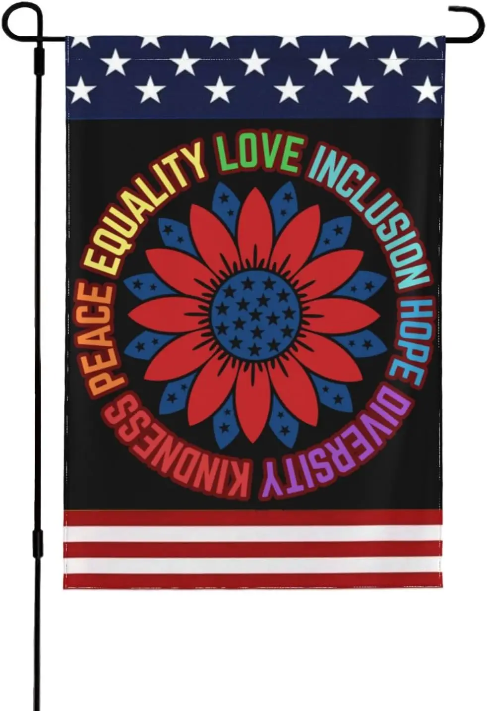 Kindness Peace Equality Love Inclusion Hope Diversity Garden Flag Double Sided ; America Flag Lawn Flag Outdoor Yard Flag Outdoo